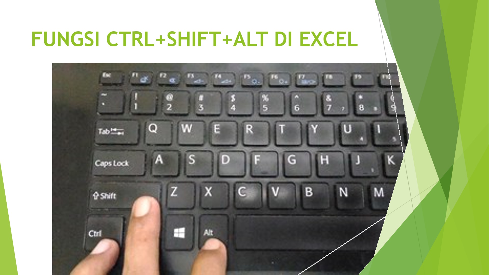 Fungsi Ctrl plus Shift dan Alt di Excel
